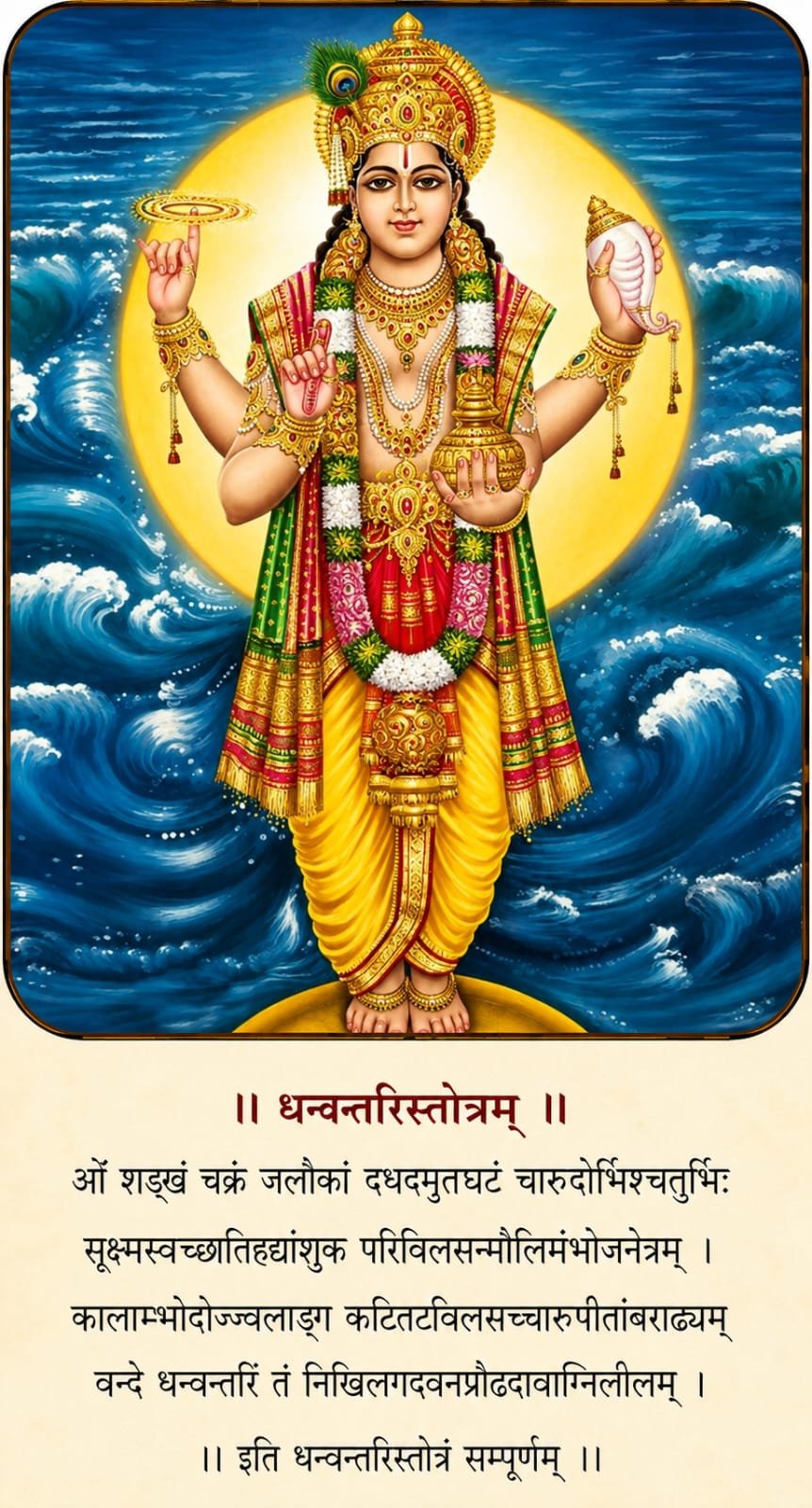 With reverence to Lord Dhanvantari